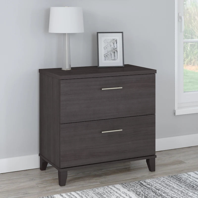 2 Drawer Lateral File Cabinet with Storage