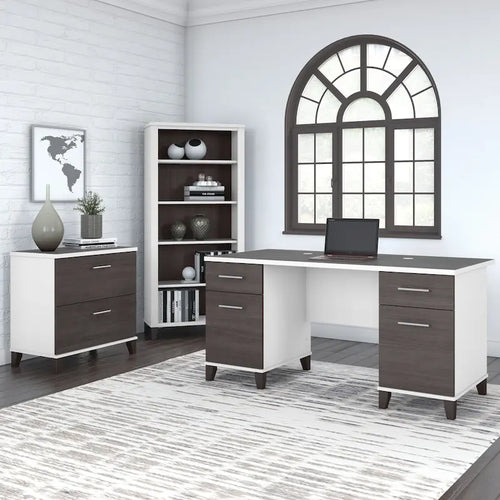 2 Drawer Lateral File Cabinet with Storage
