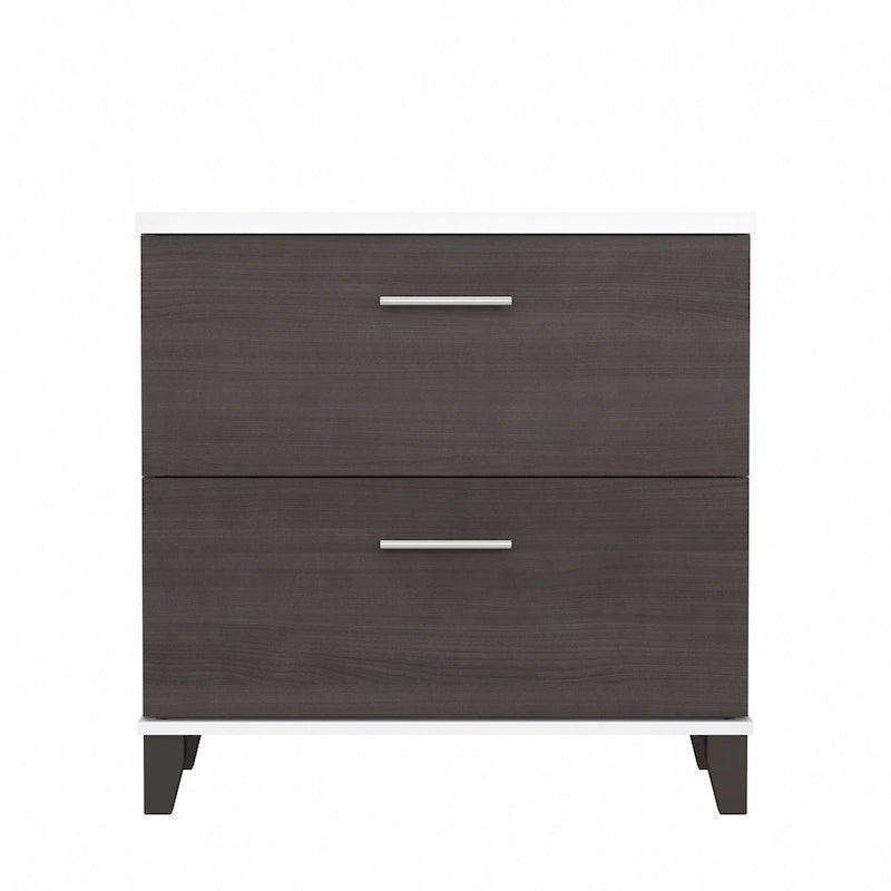 2 Drawer Lateral File Cabinet with Storage