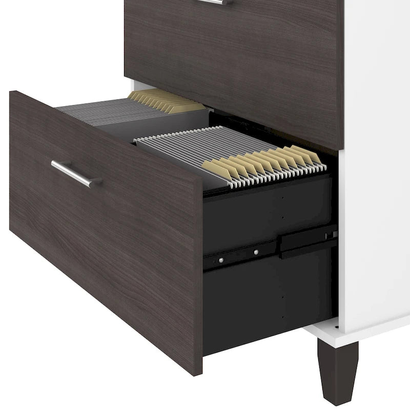 2 Drawer Lateral File Cabinet with Storage