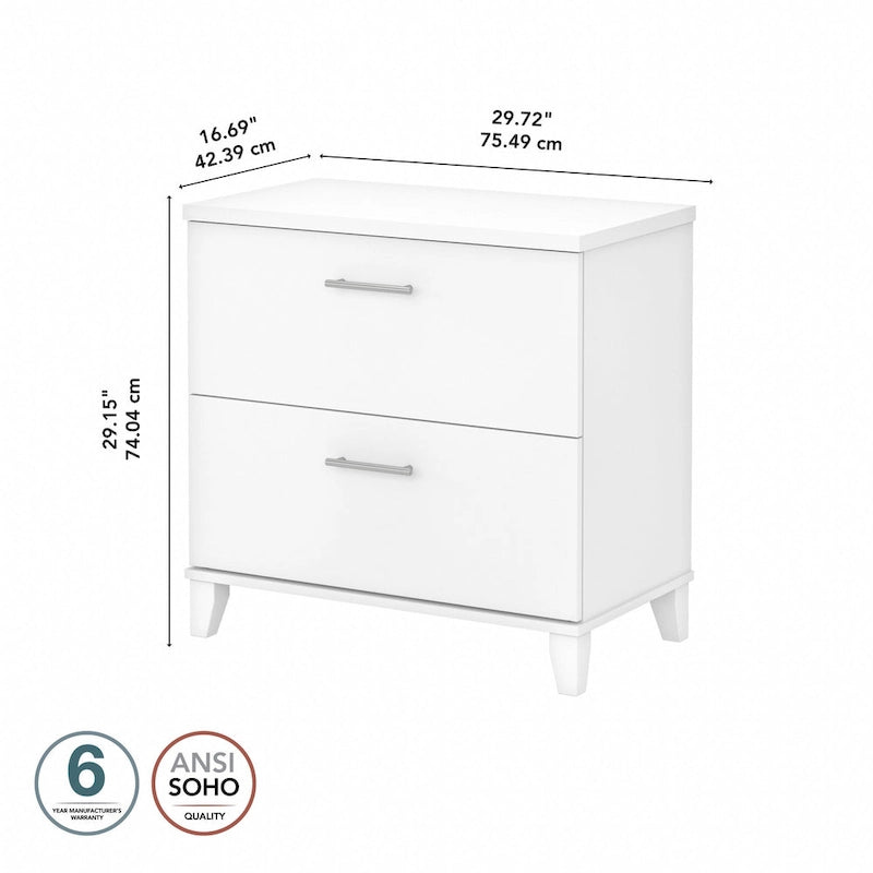 2 Drawer Lateral File Cabinet with Storage