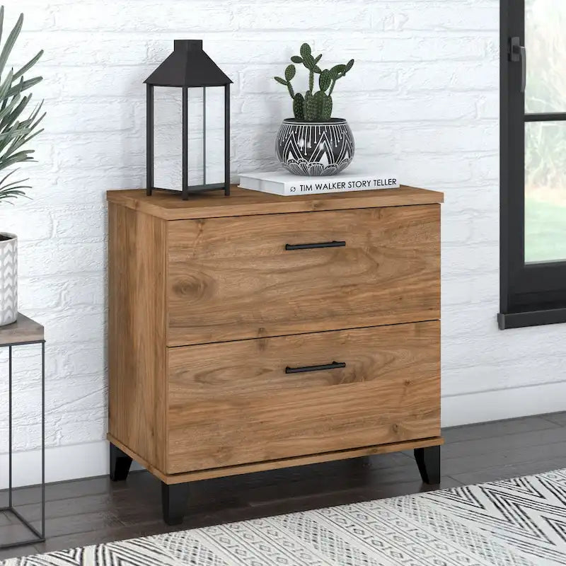 2 Drawer Lateral File Cabinet with Storage