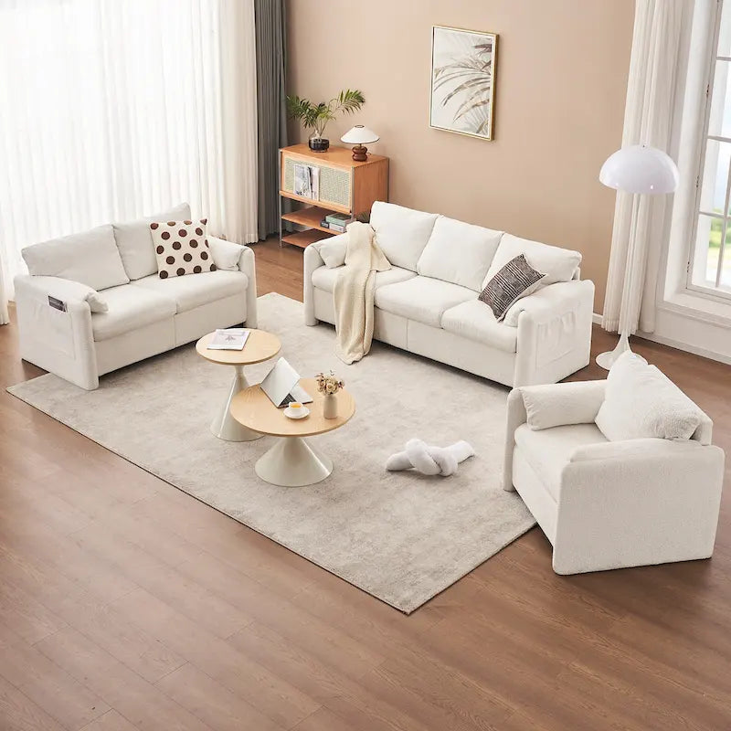 Fauteuil d'appoint pivotant une place - Fauteuil de salon rotatif à 360° avec tissu chenille et coussin haute résilience