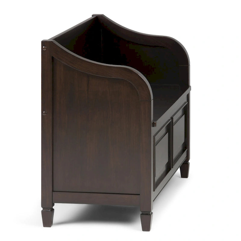 SOLID WOOD 42 inch Wide Traditional Entryway Storage Bench - 42 W x 18 D x 29.5 H