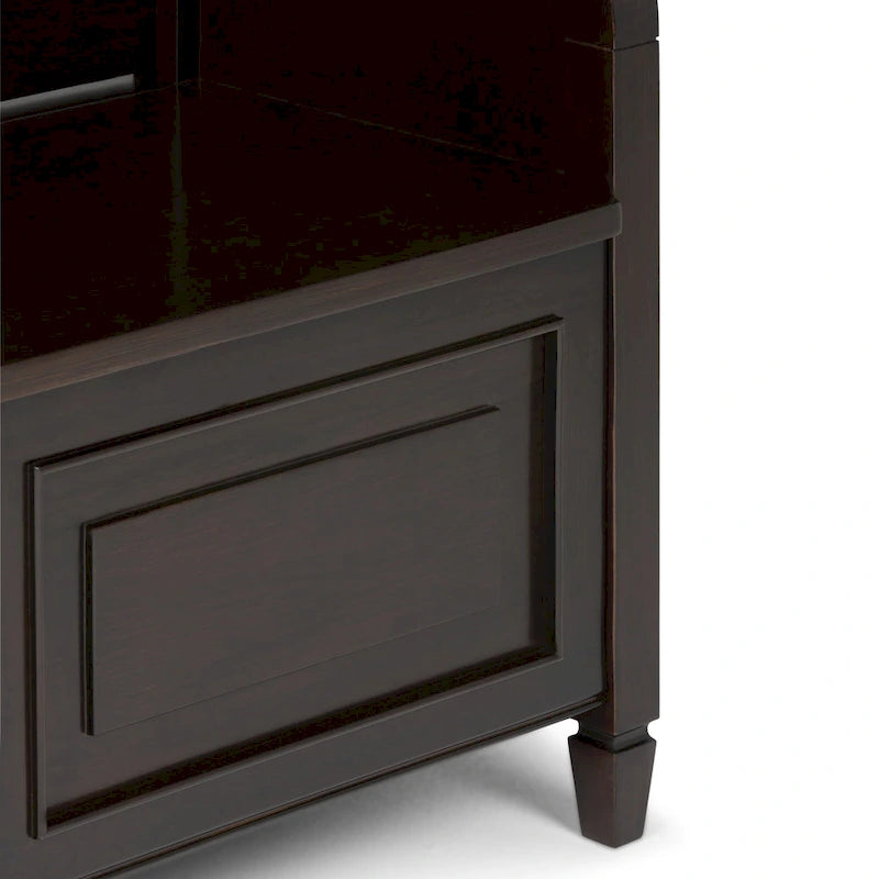 Banc de rangement traditionnel en BOIS MASSIF de 42 po de large pour entrée - 42 L x 18 P x 29,5 H
