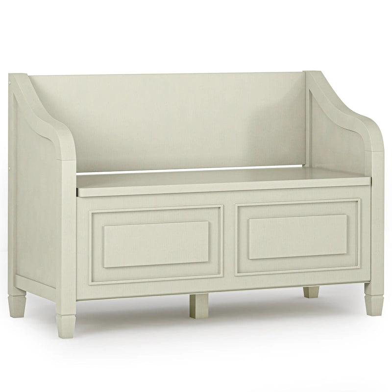 Banc de rangement traditionnel en BOIS MASSIF de 42 po de large pour entrée - 42 L x 18 P x 29,5 H