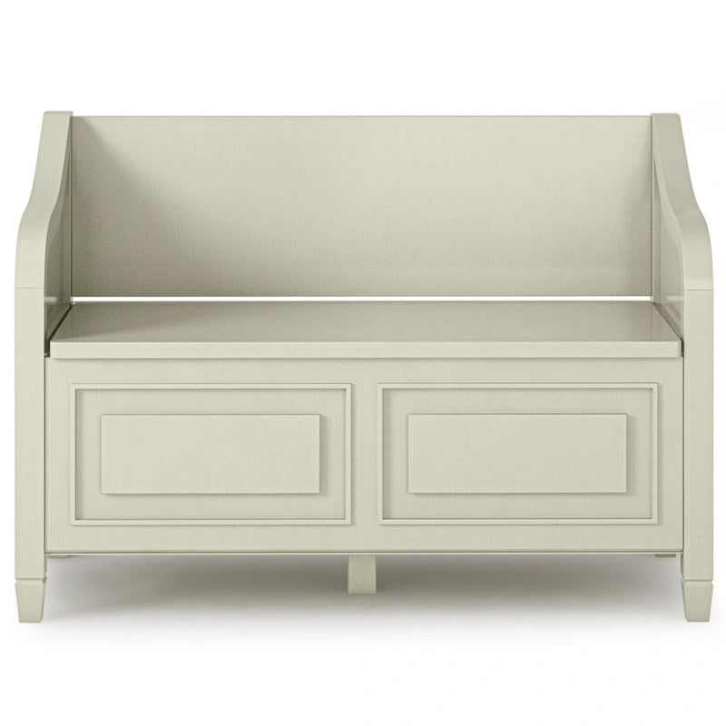 Banc de rangement traditionnel en BOIS MASSIF de 42 po de large pour entrée - 42 L x 18 P x 29,5 H