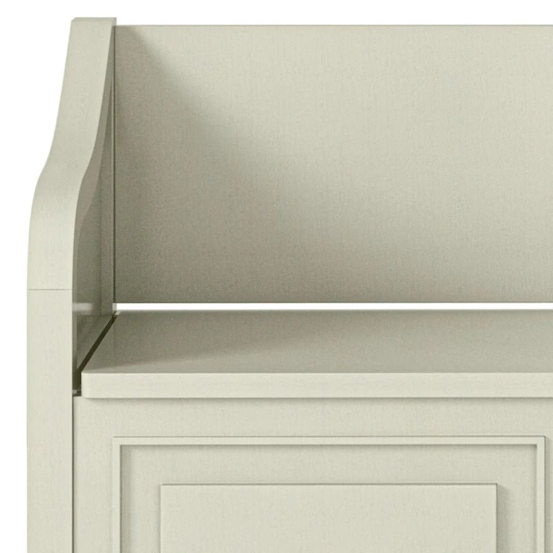 Banc de rangement traditionnel en BOIS MASSIF de 42 po de large pour entrée - 42 L x 18 P x 29,5 H