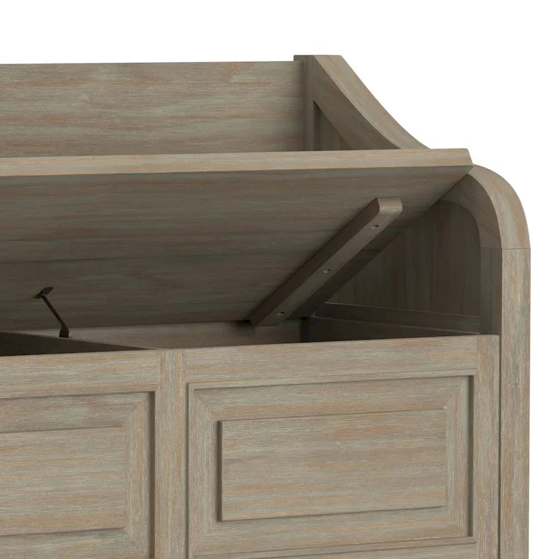 Banc de rangement traditionnel en BOIS MASSIF de 42 po de large pour entrée - 42 L x 18 P x 29,5 H