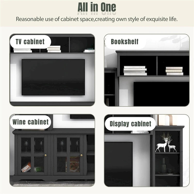 Mur d'activités et meuble TV de style minimaliste moderne