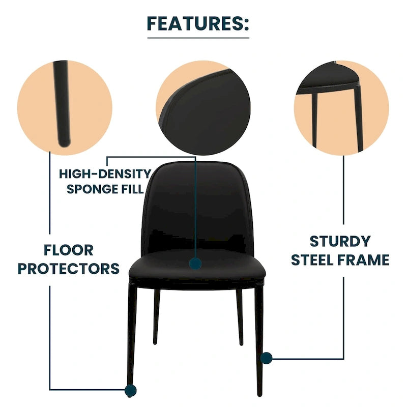 Dining Side Chair with Upholstered Seat and Back