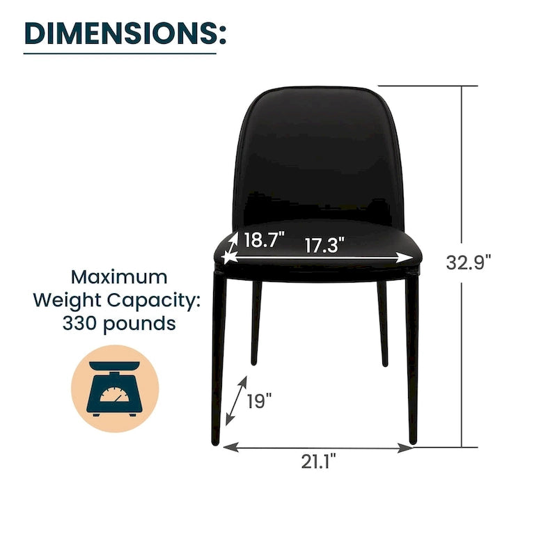 Dining Side Chair with Upholstered Seat and Back