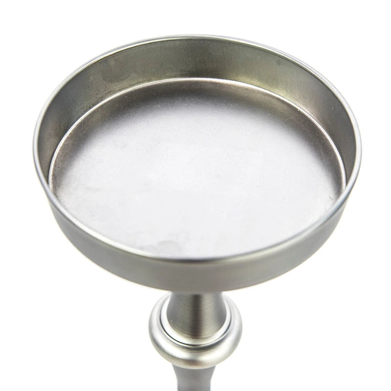 Table d'appoint piédestal à Martini ronde Glam, Argent antique