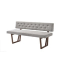 Modern Grey & Walnut Dining Bench