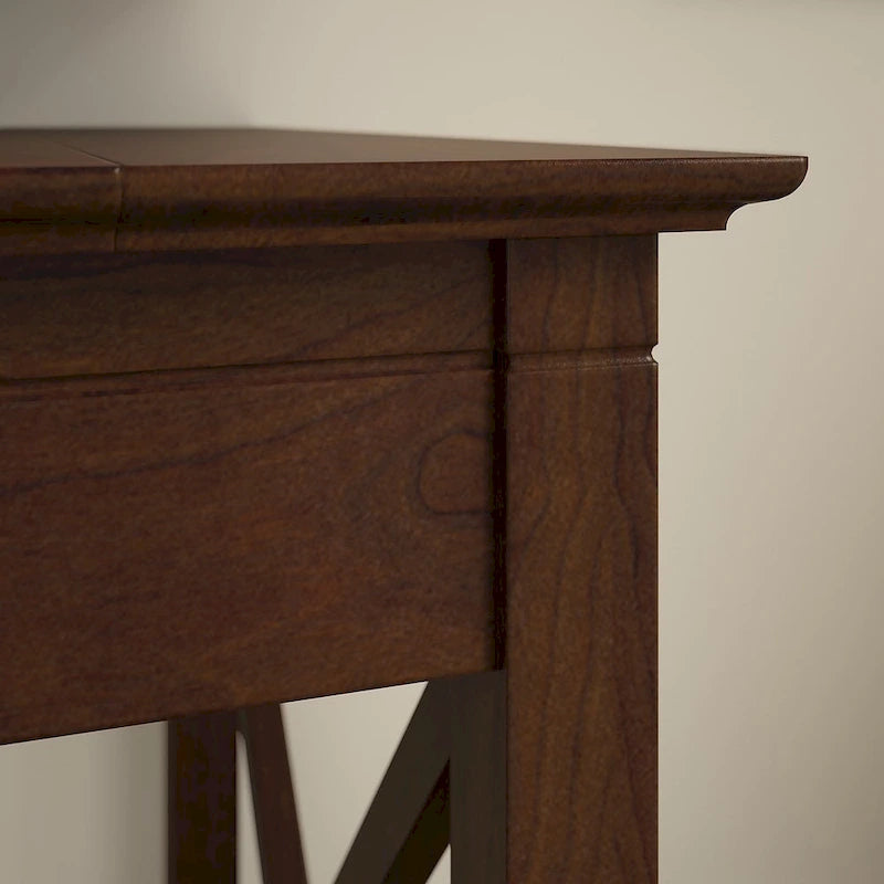 60W L Desk with File Cabinets and Bookcase by