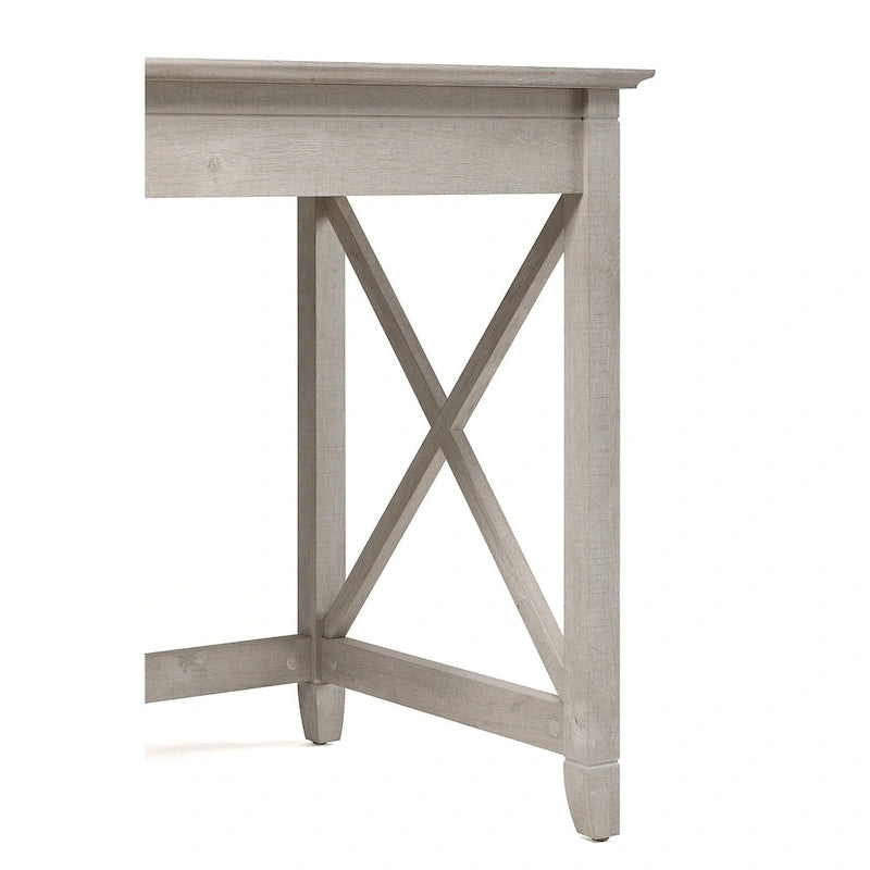 Bureau d'angle de 60 po avec classeurs et bibliothèque, par