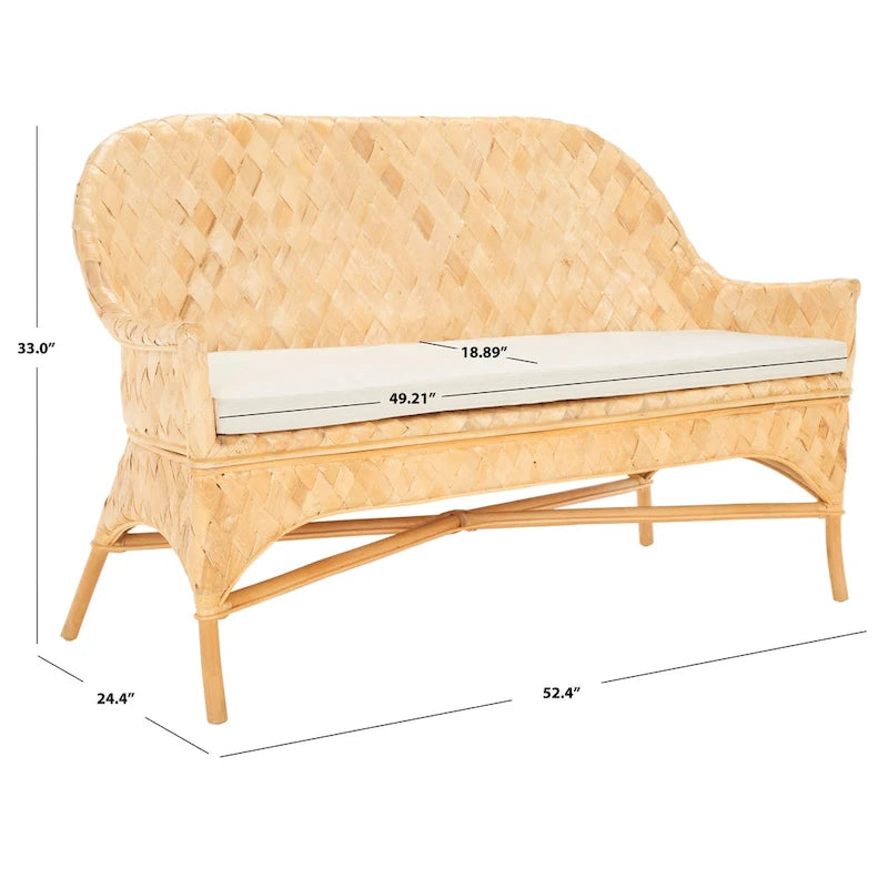 Banc-canapé tissé - 52 L x 24 P x 33 H - 52Lx24Px33H