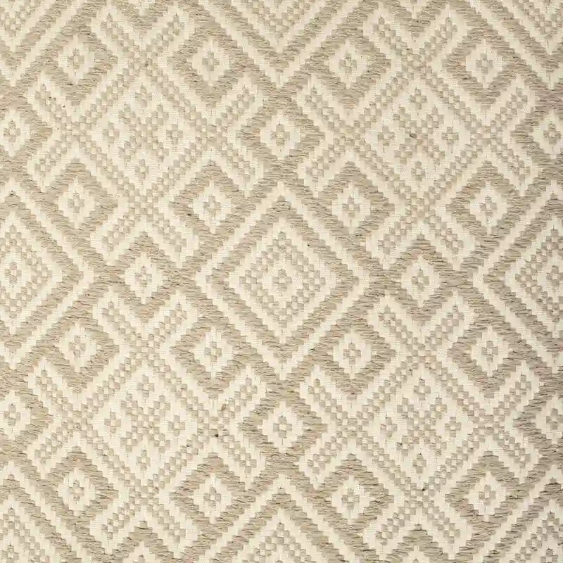 Banc d'appoint à siège capitonné à motif olive et beige - 55 po larg. x 17 po prof. x 18 po haut.