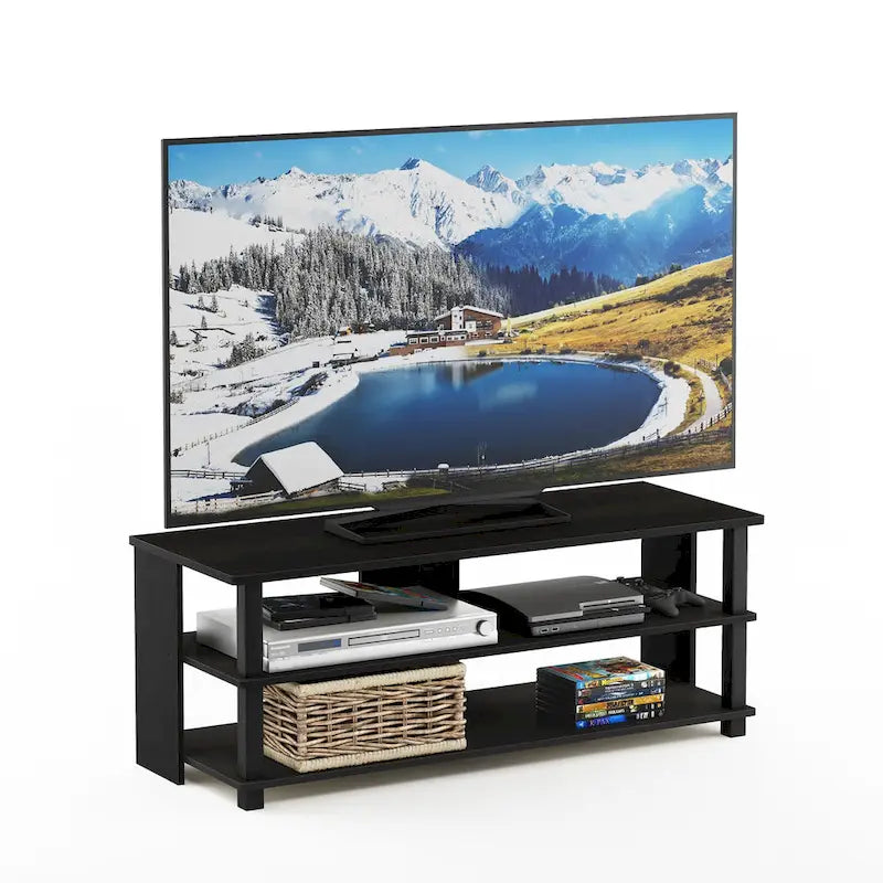 Wood 3-tier Modern TV Stand