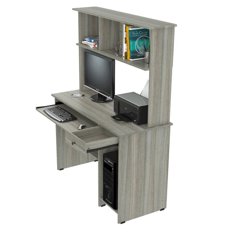 Bureau d'ordinateur et huche