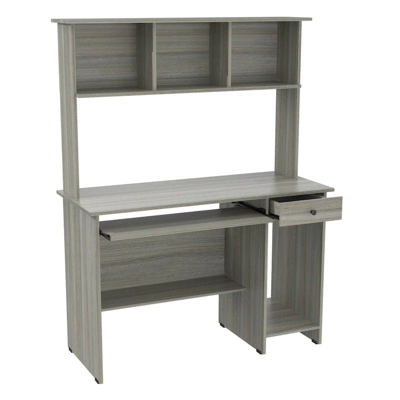 Bureau d'ordinateur et huche