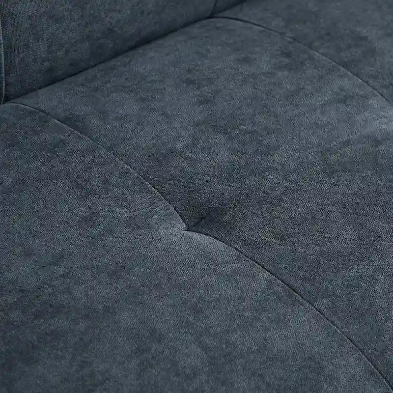 82.3 Width Modern Velvet Sofa Jeweled Buttons Tufted Square Arm Couch ,2 Pillows Included,Beige,4 colors