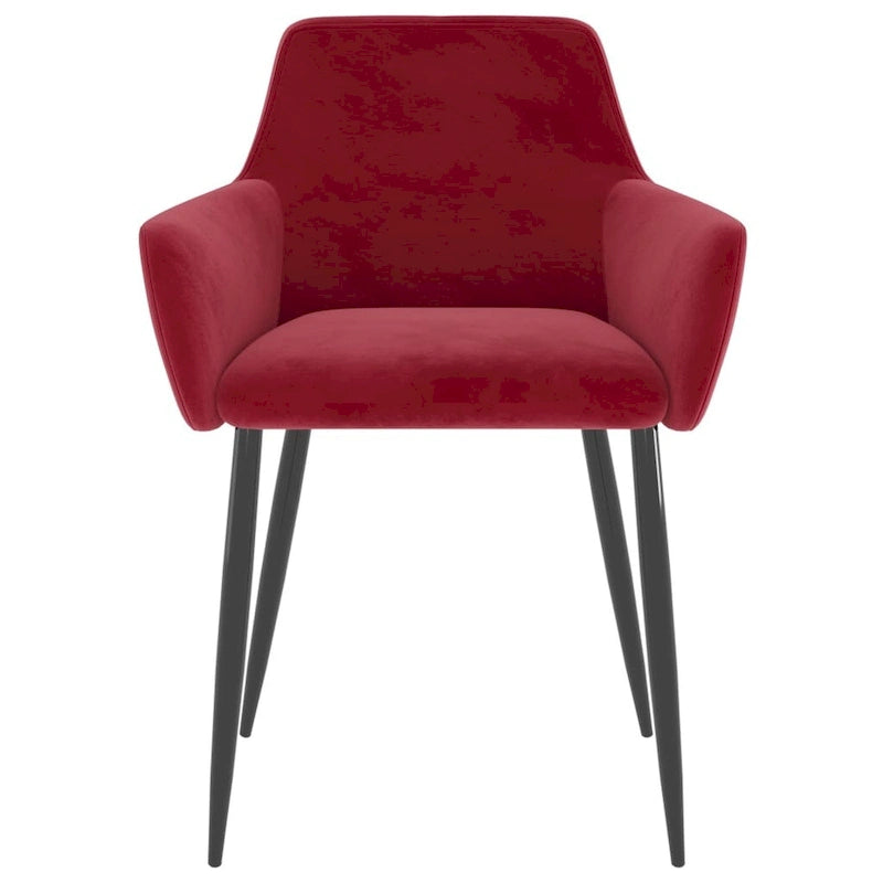 Dining Chairs Upholstered Chair with Metal Legs for Living Room Velvet - 22 x 22 x 30.7