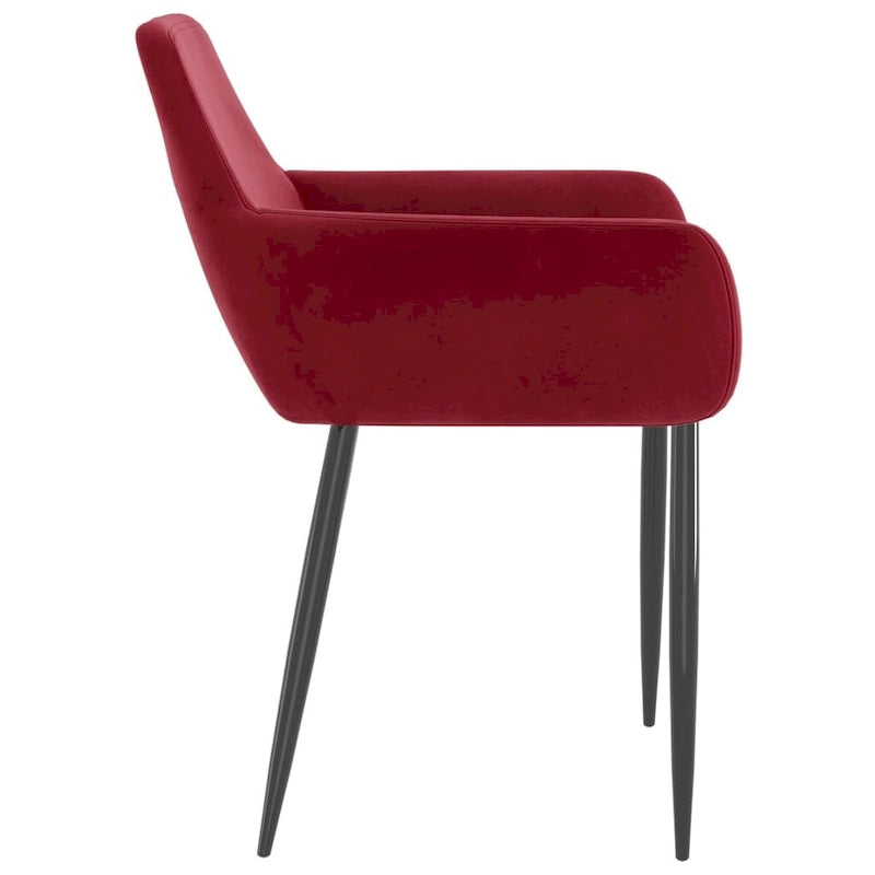 Dining Chairs Upholstered Chair with Metal Legs for Living Room Velvet - 22 x 22 x 30.7