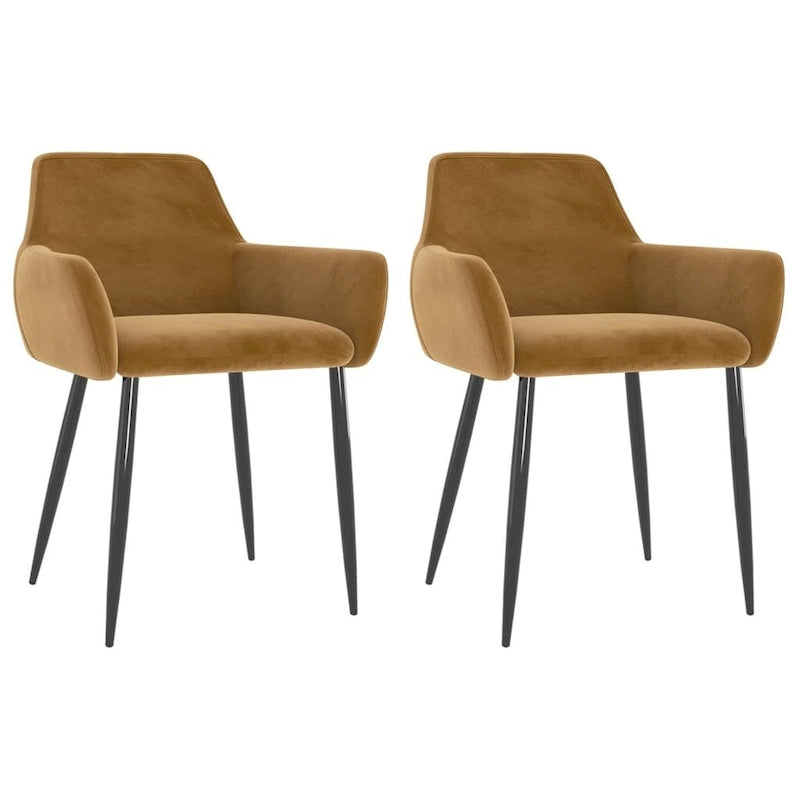 Dining Chairs Upholstered Chair with Metal Legs for Living Room Velvet - 22 x 22 x 30.7