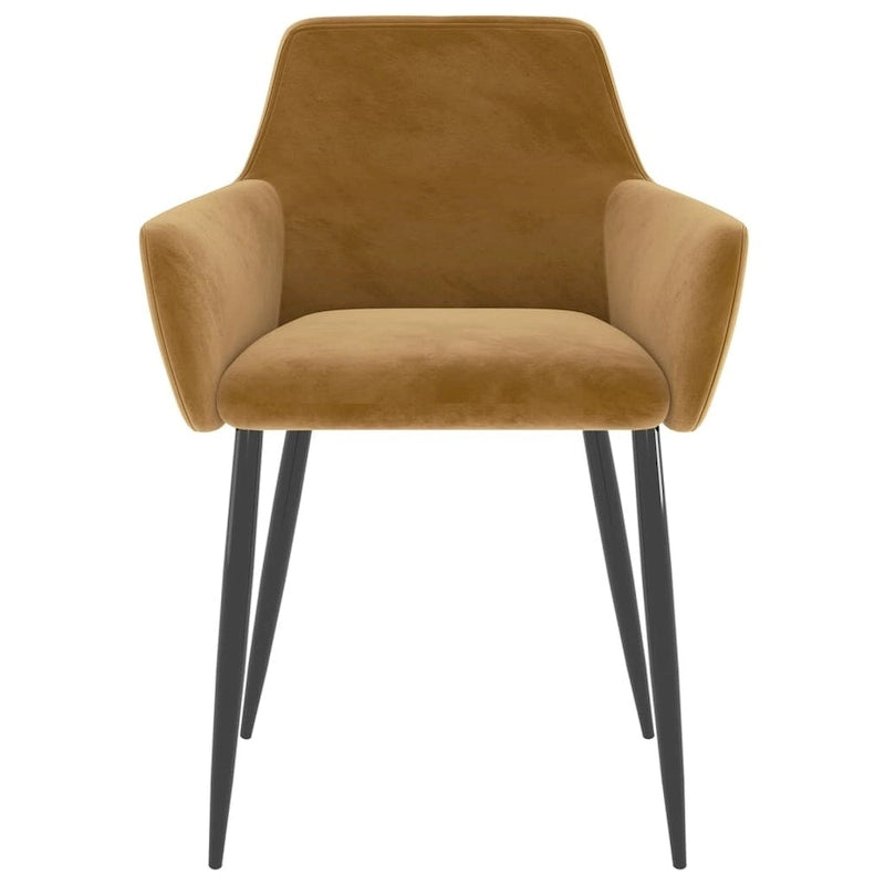 Dining Chairs Upholstered Chair with Metal Legs for Living Room Velvet - 22 x 22 x 30.7