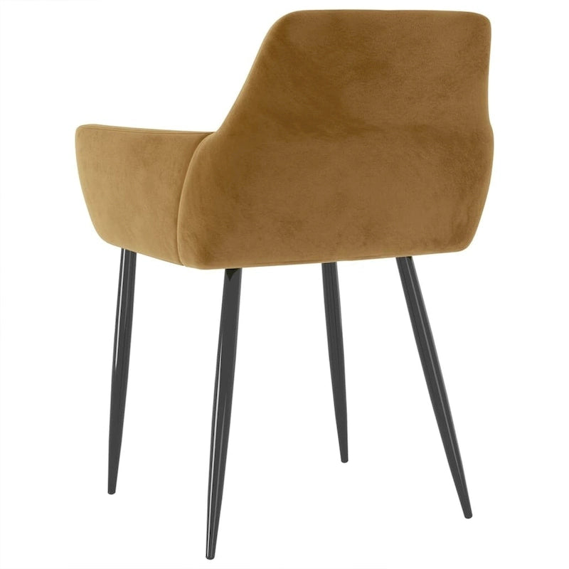 Dining Chairs Upholstered Chair with Metal Legs for Living Room Velvet - 22 x 22 x 30.7