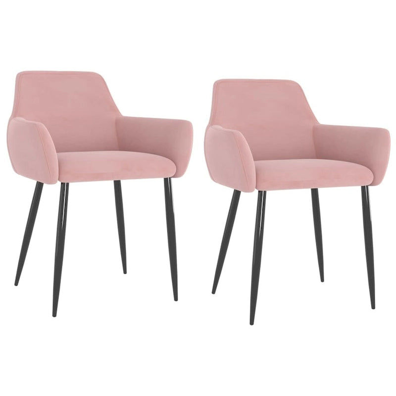 Dining Chairs Upholstered Chair with Metal Legs for Living Room Velvet - 22 x 22 x 30.7