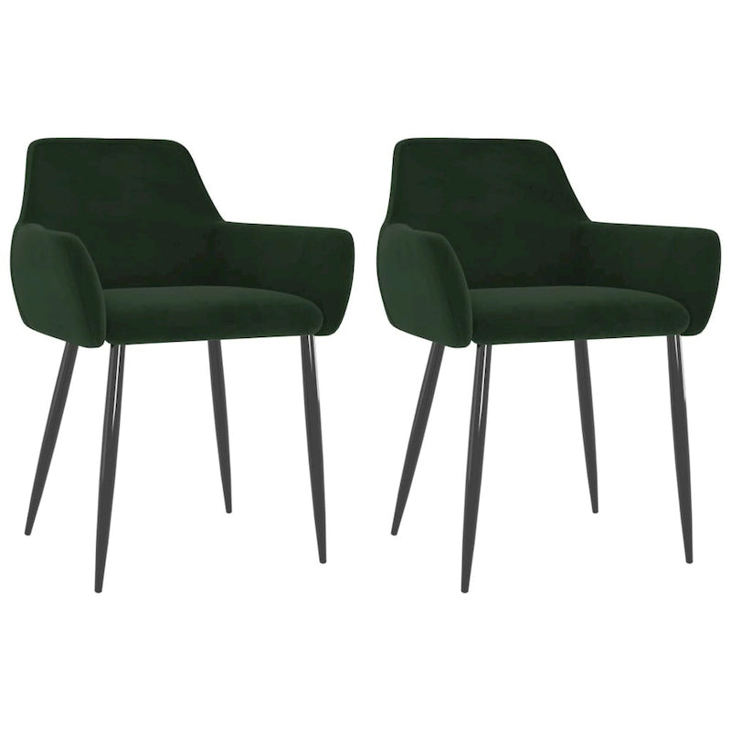 Dining Chairs Upholstered Chair with Metal Legs for Living Room Velvet - 22 x 22 x 30.7