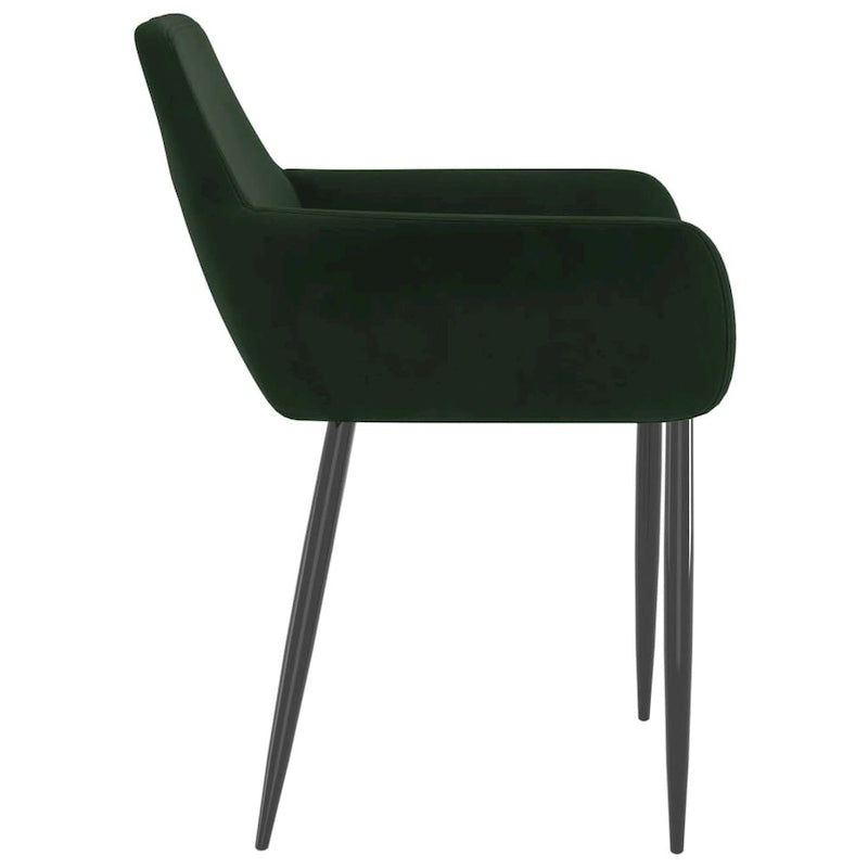 Dining Chairs Upholstered Chair with Metal Legs for Living Room Velvet - 22 x 22 x 30.7