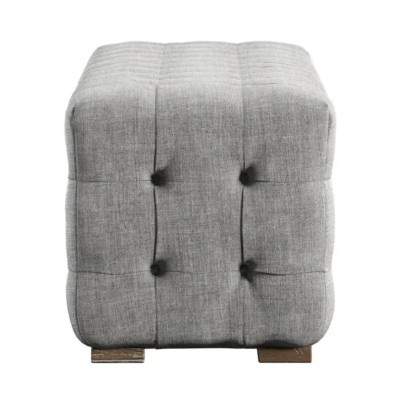 Banc capitonné en lin par