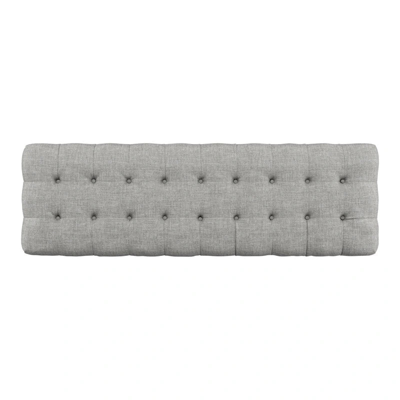 Banc capitonné en lin par