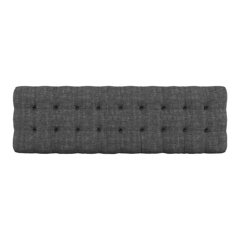 Banc capitonné en lin par