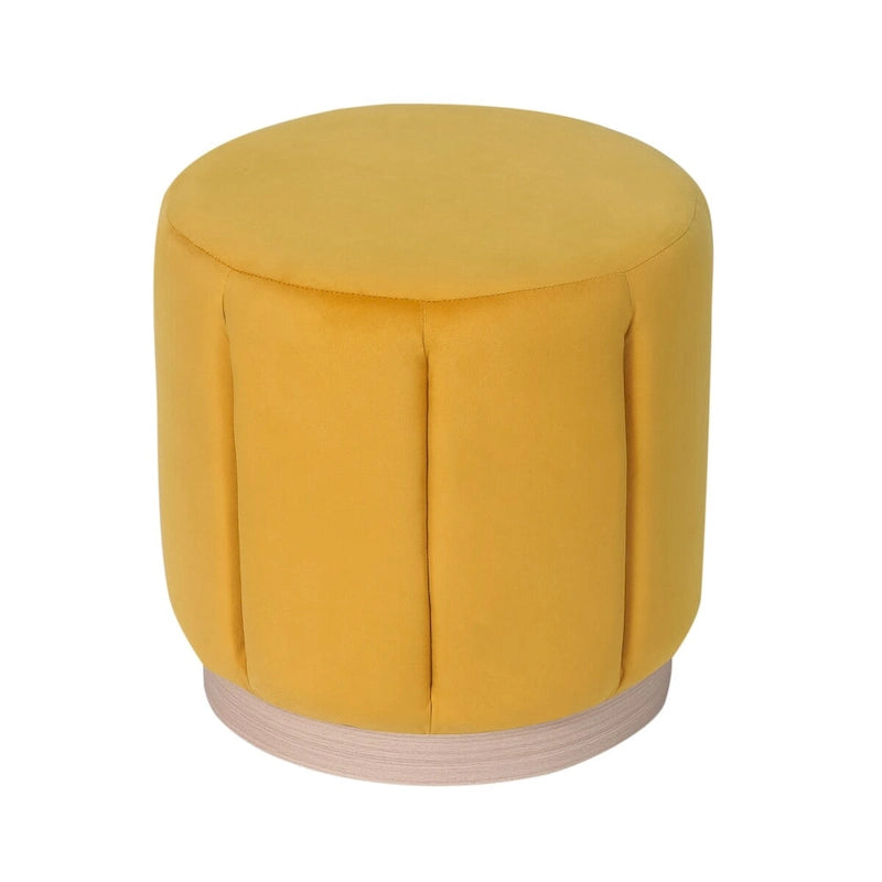 Pouf rond rembourré en flanelle pour salon