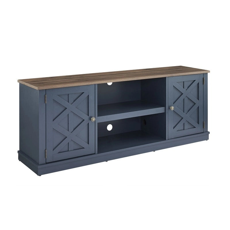Meuble TV de 147 cm de style grange pour téléviseurs jusqu'à 165 cm