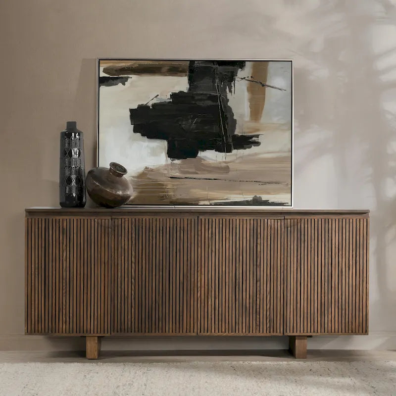 Oak Veneer Sideboard Buffet