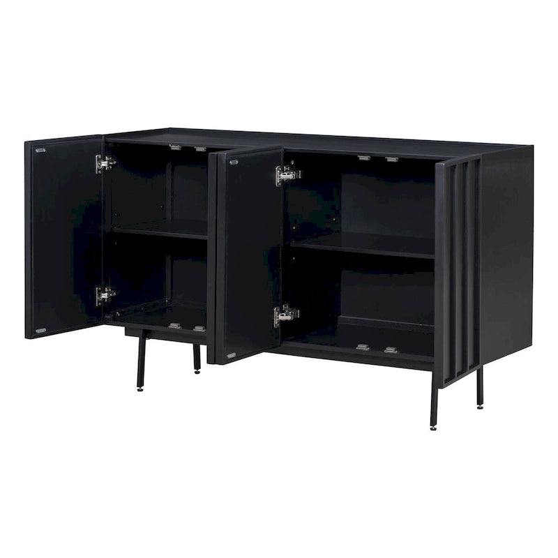 Buffet en bois avec 4 portes adapté aux salons