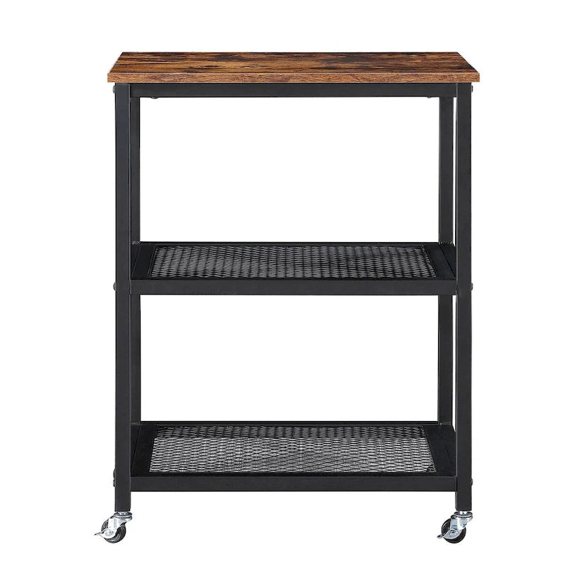 Ledel Industrial Rolling Kitchen Cart Serving Cart With Storage Shelves and Caster Wheels