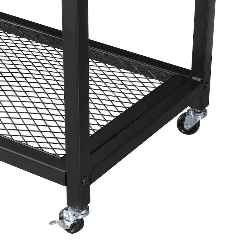Ledel Industrial Rolling Kitchen Cart Serving Cart With Storage Shelves and Caster Wheels