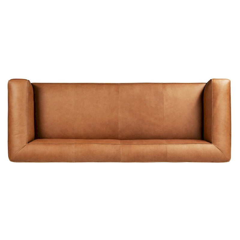 95 Sofa in Saddle Tan - Full Grain Genuine Italian Leather