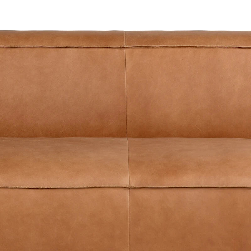 95 Sofa in Saddle Tan - Full Grain Genuine Italian Leather