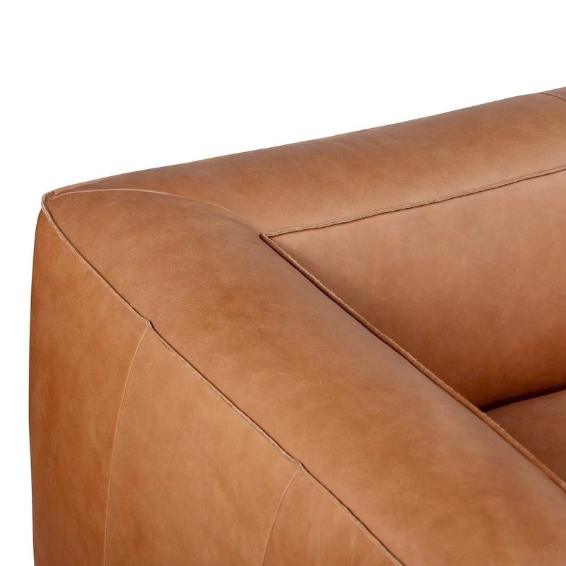 95 Sofa in Saddle Tan - Full Grain Genuine Italian Leather