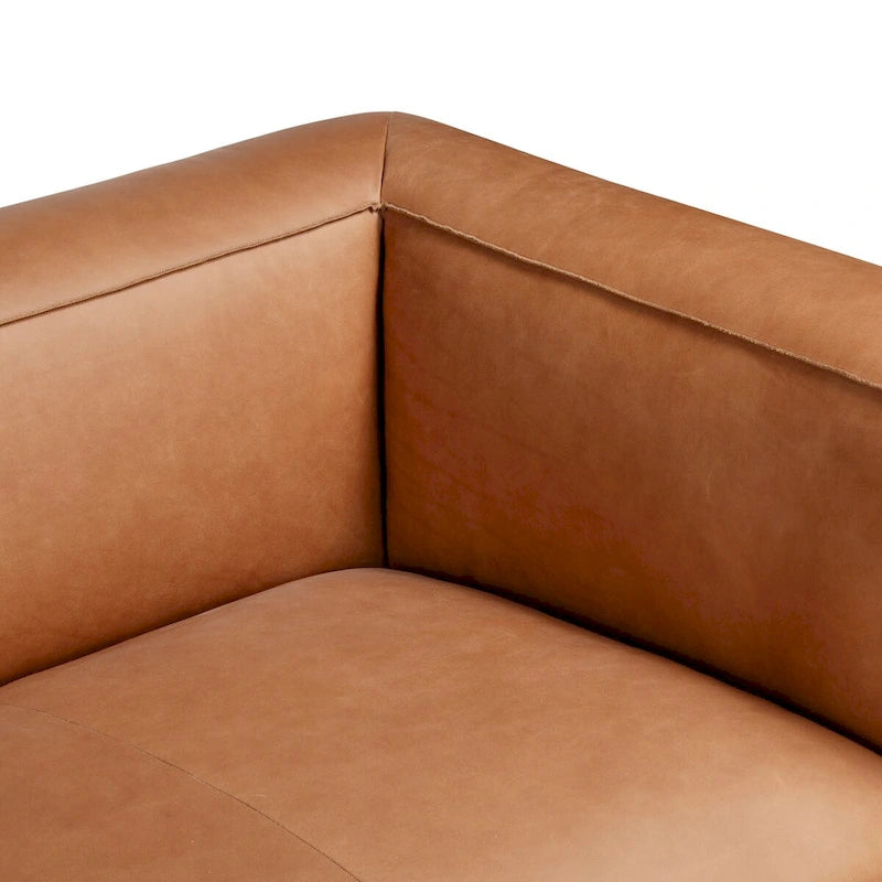 95 Sofa in Saddle Tan - Full Grain Genuine Italian Leather