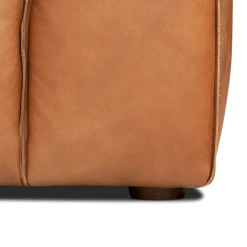95 Sofa in Saddle Tan - Full Grain Genuine Italian Leather