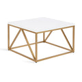 Wood and Metal Coffee Table - 28x28x18