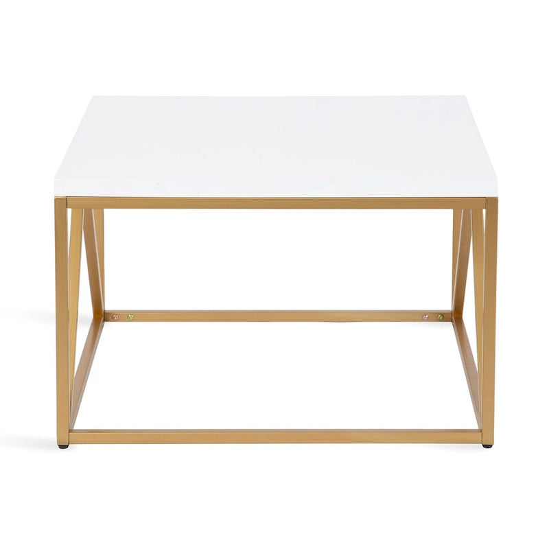 Wood and Metal Coffee Table - 28x28x18